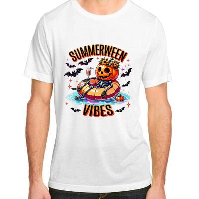 Summerween Vibes Skeleton Pumpkin Summer Vacation Adult ChromaSoft Performance T-Shirt