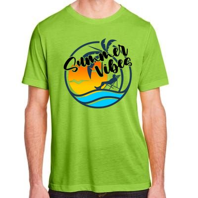 Summer Vibes Sunset Beach Tropical Adult ChromaSoft Performance T-Shirt