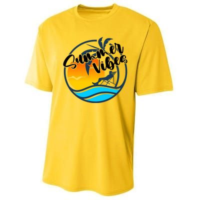 Summer Vibes Sunset Beach Tropical Performance Sprint T-Shirt