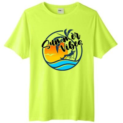 Summer Vibes Sunset Beach Tropical Tall Fusion ChromaSoft Performance T-Shirt