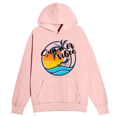 Summer Vibes Sunset Beach Tropical Urban Pullover Hoodie