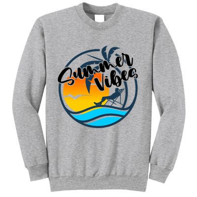 Summer Vibes Sunset Beach Tropical Sweatshirt
