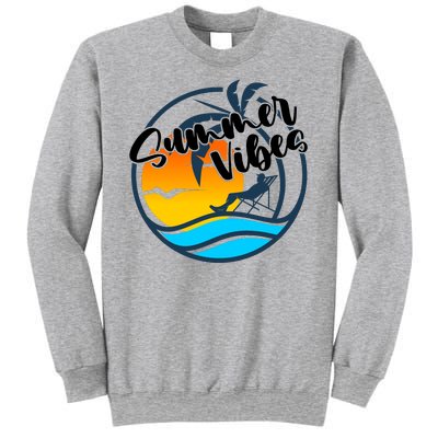 Summer Vibes Sunset Beach Tropical Sweatshirt