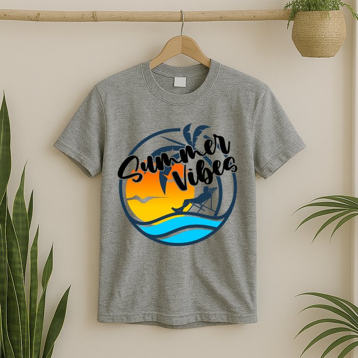 Summer Vibes Sunset Beach Tropical T-Shirt
