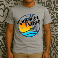 Summer Vibes Sunset Beach Tropical T-Shirt