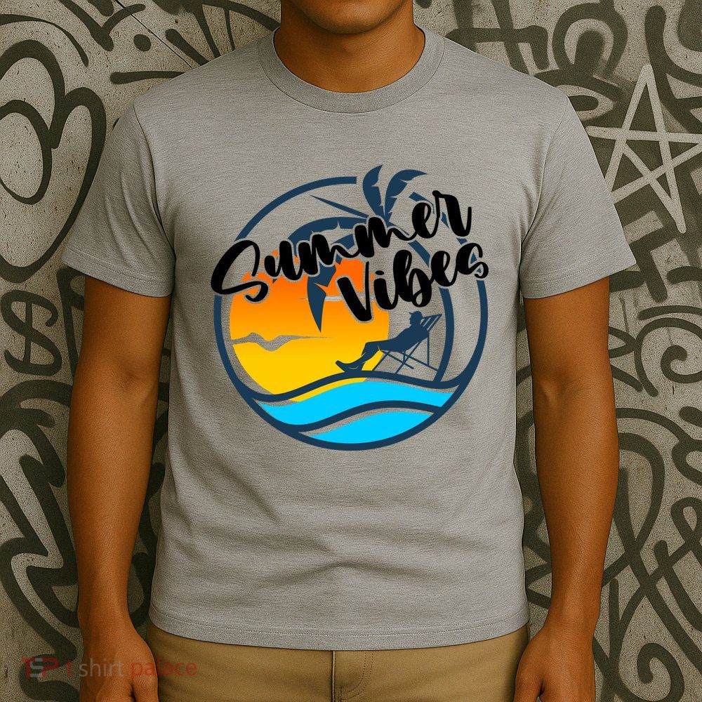Summer Vibes Sunset Beach Tropical T-Shirt