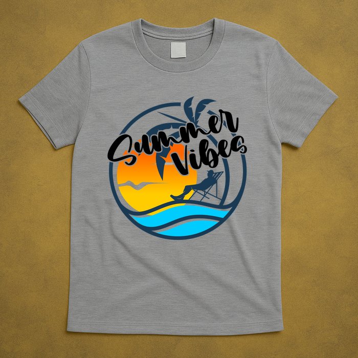 Summer Vibes Sunset Beach Tropical T-Shirt