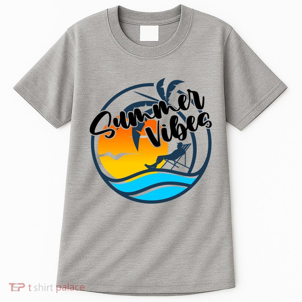 Summer Vibes Sunset Beach Tropical Tall T-Shirt