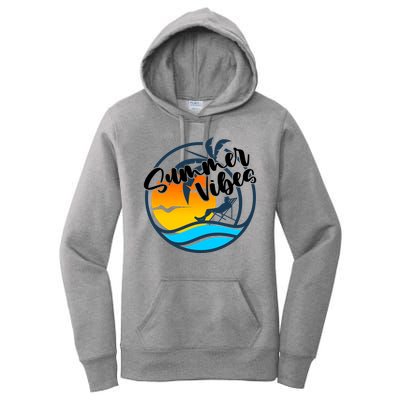 Summer Vibes Sunset Beach Tropical Women's Pullover Hoodie