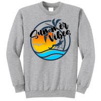 Summer Vibes Sunset Beach Tropical Tall Sweatshirt