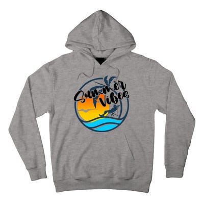 Summer Vibes Sunset Beach Tropical Tall Hoodie