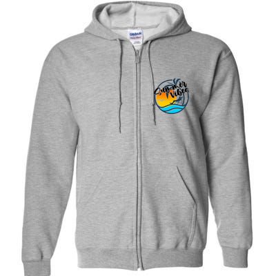 Summer Vibes Sunset Beach Tropical Full Zip Hoodie