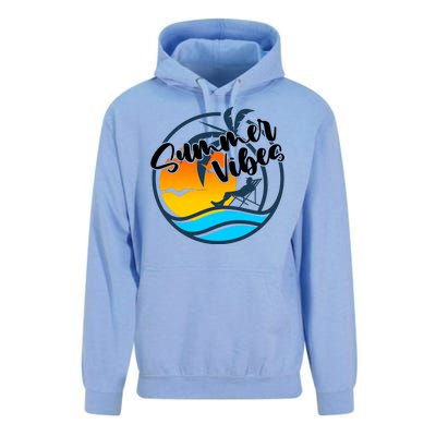 Summer Vibes Sunset Beach Tropical Unisex Surf Hoodie