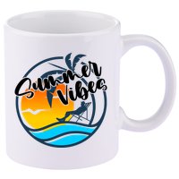 Summer Vibes Sunset Beach Tropical 11oz C Handle Ceramic Mug