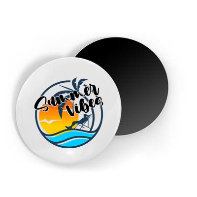 Summer Vibes Sunset Beach Tropical Magnet