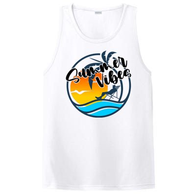 Summer Vibes Sunset Beach Tropical PosiCharge Competitor Tank