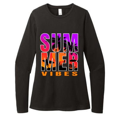 Summer Vibes Womens CVC Long Sleeve Shirt