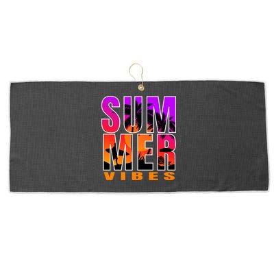 Summer Vibes Large Microfiber Waffle Golf Towel