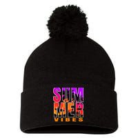 Summer Vibes Pom Pom 12in Knit Beanie