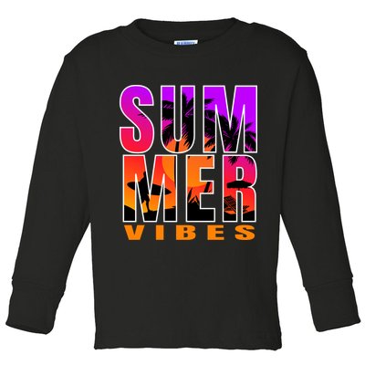 Summer Vibes Toddler Long Sleeve Shirt