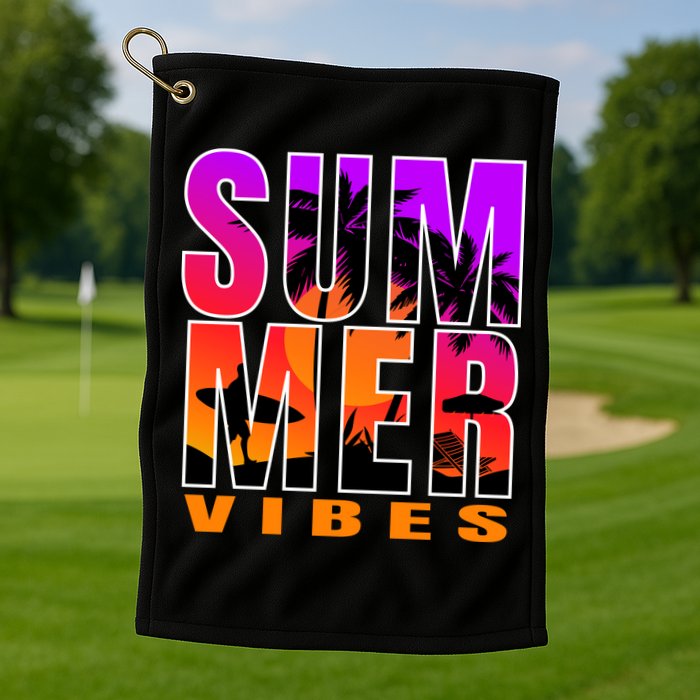 Summer Vibes Golf Towel