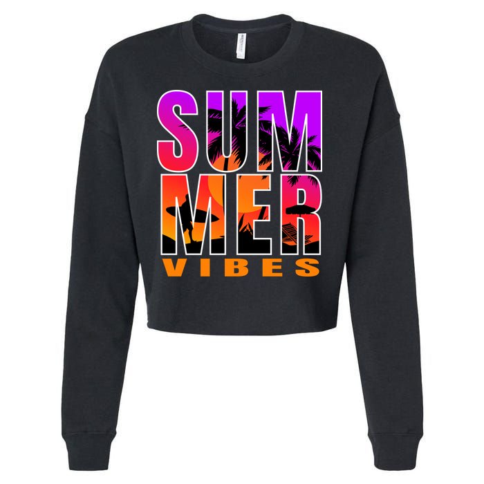 Summer Vibes Cropped Pullover Crew