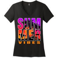 Summer Vibes Women's V-Neck T-Shirt