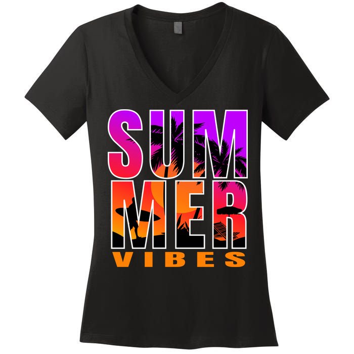 Summer Vibes Women's V-Neck T-Shirt