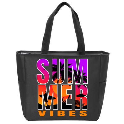 Summer Vibes Zip Tote Bag