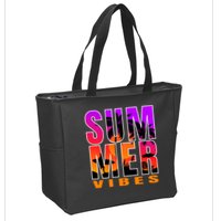 Summer Vibes Zip Tote Bag