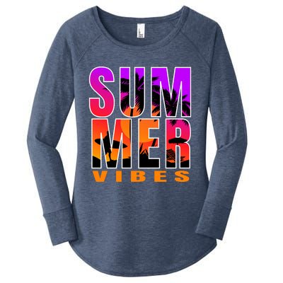 Summer Vibes Women's Perfect Tri Tunic Long Sleeve Shirt