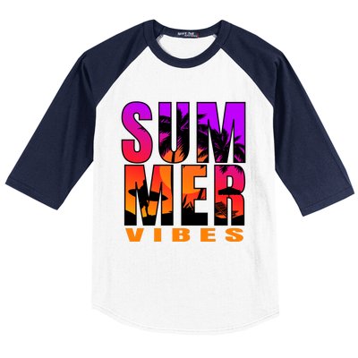 Summer Vibes Baseball Sleeve Shirt