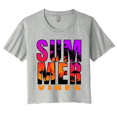 Summer Vibes Women's Crop Top Tee