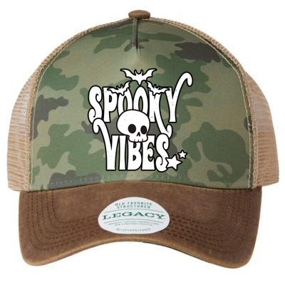 Spooky Vibes Skull Halloween Legacy Tie Dye Trucker Hat