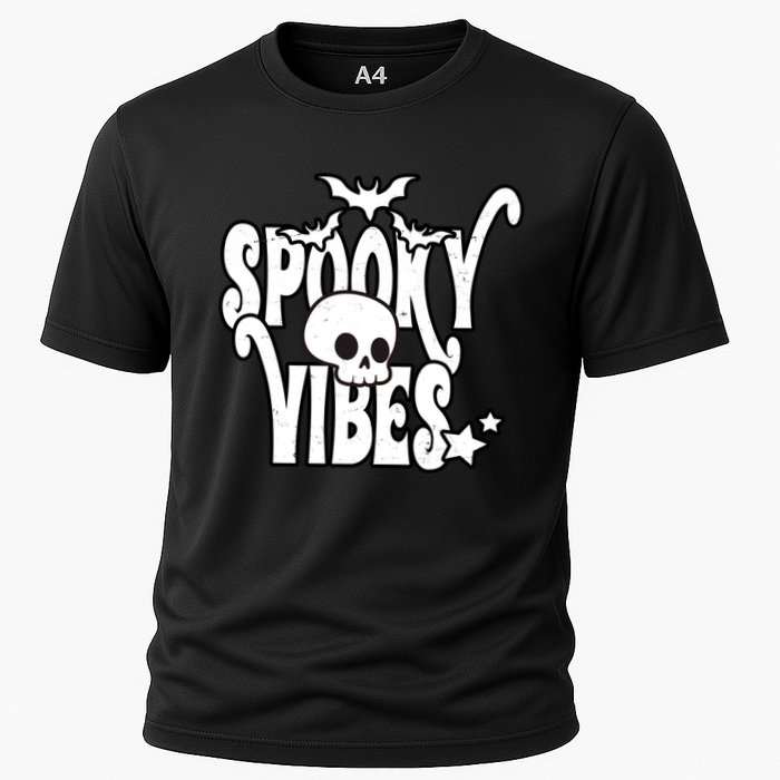 Spooky Vibes Skull Halloween Cooling Performance Crew T-Shirt