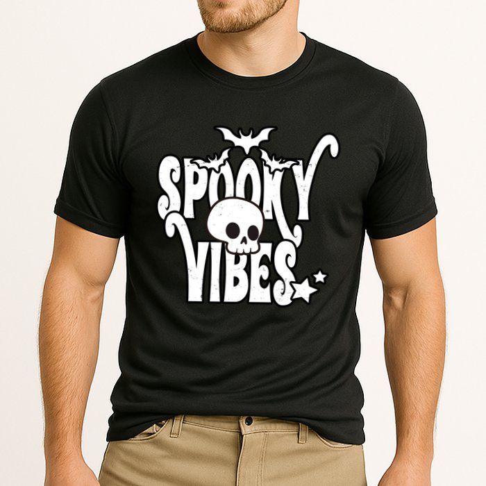 Spooky Vibes Skull Halloween Cooling Performance Crew T-Shirt