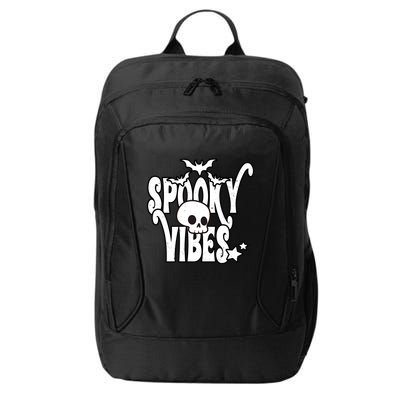 Spooky Vibes Skull Halloween City Backpack