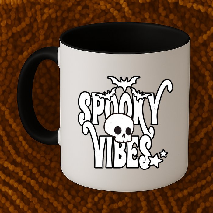 Spooky Vibes Skull Halloween Mug