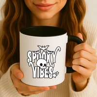 Spooky Vibes Skull Halloween Mug