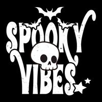 Spooky Vibes Skull Halloween Flatbill Hat