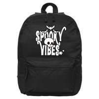 Spooky Vibes Skull Halloween 16 in Basic Backpack