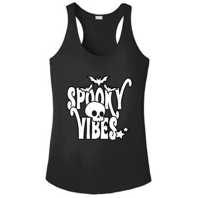 Spooky Vibes Skull Halloween Ladies PosiCharge Competitor Racerback Tank