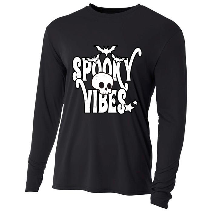 Spooky Vibes Skull Halloween Cooling Performance Long Sleeve Crew