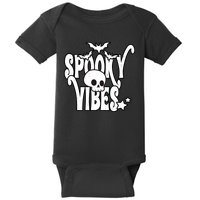 Spooky Vibes Skull Halloween Baby Bodysuit