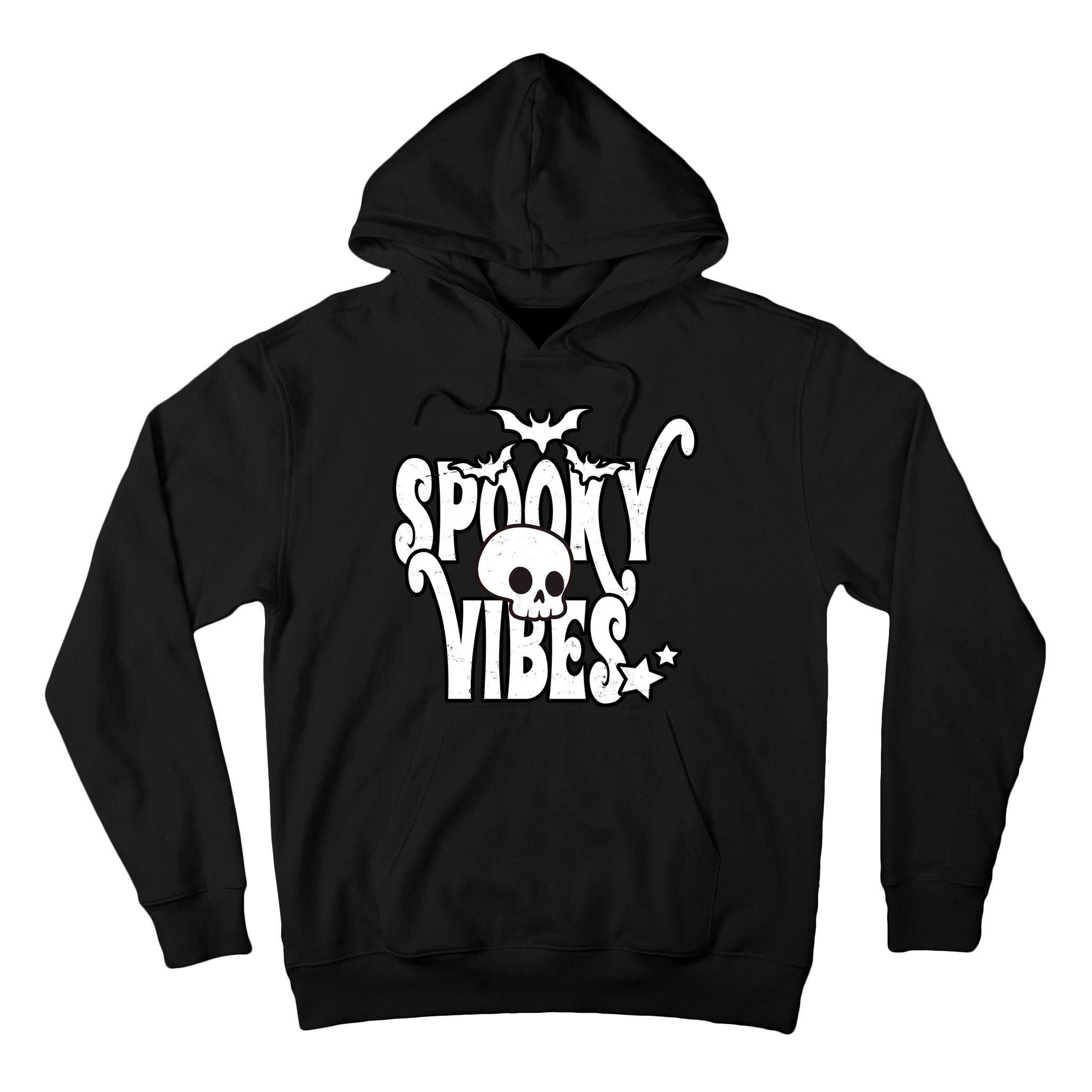 Spooky Vibes Skull Halloween Tall Hoodie