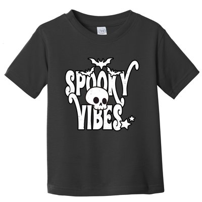 Spooky Vibes Skull Halloween Toddler T-Shirt