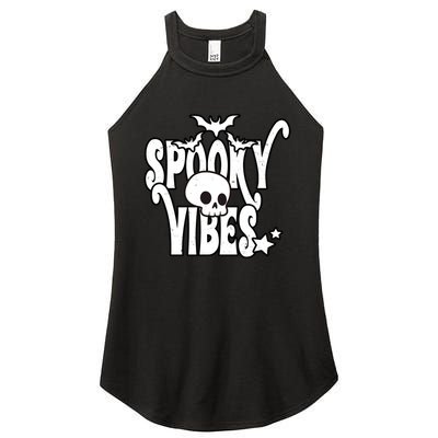Spooky Vibes Skull Halloween Women's Perfect Tri Rocker Tank