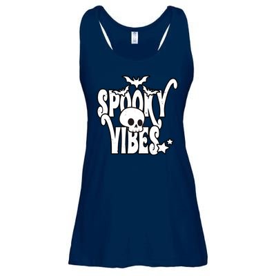 Spooky Vibes Skull Halloween Ladies Essential Flowy Tank