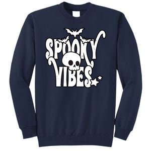 Spooky Vibes Skull Halloween Tall Sweatshirt