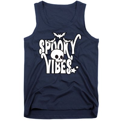 Spooky Vibes Skull Halloween Tank Top